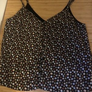 Madewell Button Down Cami with Flowers